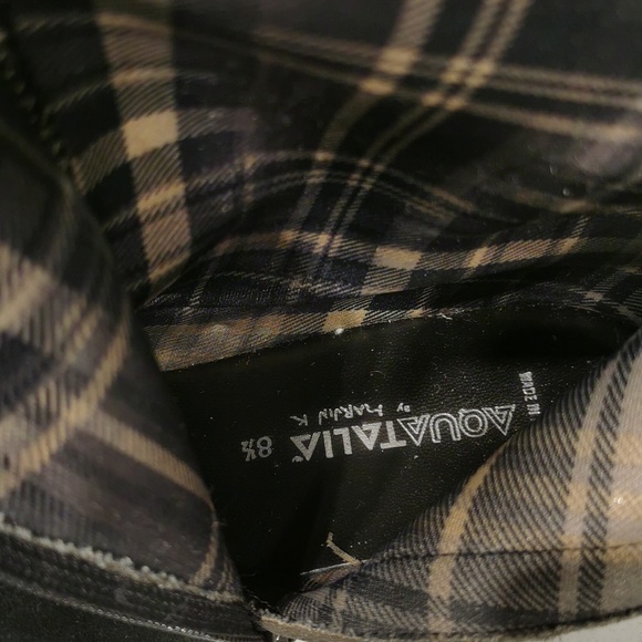 AQUATALIA  'Minnow' Black Suede Wedge Knee Boots: Size 8.5 M - Picture 10 of 15